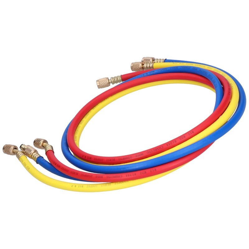 3Pcs AC Charging Hose Detection Liquid Filling Refrigerant Pipe 3Colour