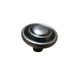 Ironmongery World® Elden Ringed Cast Iron Decorative Cupboard Kitchen Drawer Cabinet Door Pull Handle Knob | Antique Iron | 30mm