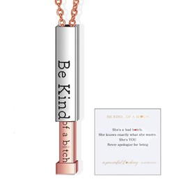 Be Kind of A B Necklace Be Kind of A B Hidden Necklace Inspirational Necklace with Hidden Massage Gifts for Friend Daughter Women Gifts for Christmas Stocking Stuffers for Women