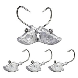 Swimbait Fishing Jig Head Hooks Minnow Fishing Head Jigs Bait Lead Weighted Hook for Bass Texas Rig Jigs Saltwater Freshwater (0.74oz(21g) - 10pcs)