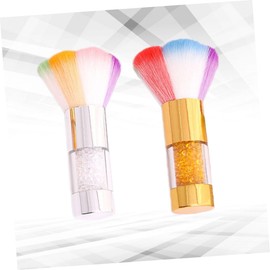 BIUDECO Portable Makeup Brush 2pcs Blush Brush Set Beauty Makeup Tools Natural Bristles Easy to Hold Suitable for Women of All Ages