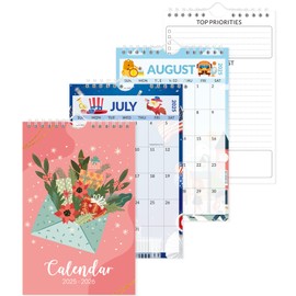 Mini Wall Calendar 2025-2026, 5.5'' x 8.5'' 20 Months Small Calendar 2025- Runs from May 2025 Until Dec. 2026, Festival Monthly 2025-2026 Wall Calendar for Home, School and Office Supplies Organizing
