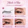 Pestañas Postizas 7 Pares Reutilizables Aspecto Natural