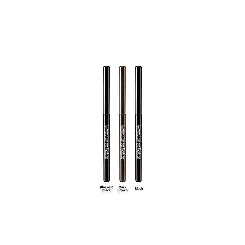 Kiss New York Professional Luxury Intense Eyeliner (3 PACK, Blackest