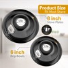 4 Pack Black Cooktop Drip Pans, Compatible with GE Hotpoint