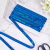 CABODYALS 10.93 Yards 1/2 Inch Blue Sequin Lace Trim Glitter
