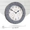 Presentime & Co Sandstone Outdoor Clock with Thermometer & Hygrometer
