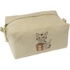 'Purrfect Cat Gift' Canvas Wash Bag/Makeup Case (CS00040357)