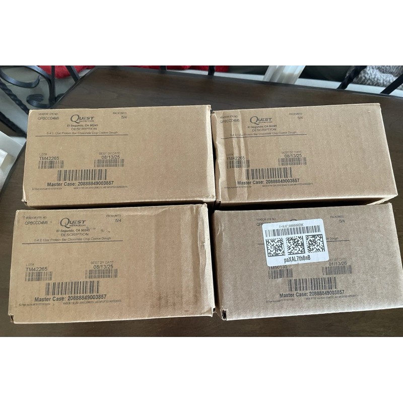 Quest Bars Chocolate Chip Cookie Dough 20ct Per Brown Box