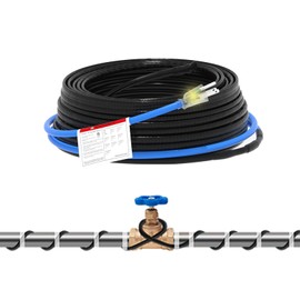TOPDURE TDSF1-CT 24ft Self-Regulating Pipe Heating Cable, ETL Certified, Perfect for Water Pipe Insulation and Roof Snow Thawing, 120V