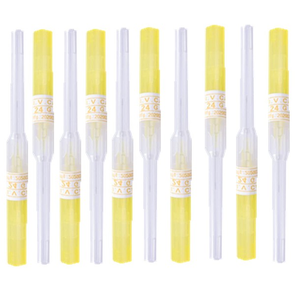 SUMPIGGER Catheter Piercing Needles 10Pcs 24 Gauge Ear Nose Piercing