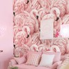 10X0.53M Romantic Baby Pink Flamingo Feathers Textured Non-Woven Wallpaper Roll