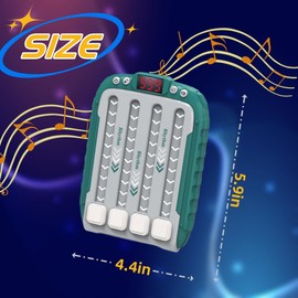 Dravilloy Kids' Handheld Games ，Electric Pop It Game - Fun Rhythm Toy with RBG Lights & Music - Perfect Sensory Fidget Toy for Kids & Adults(Green)