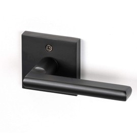 Linkaa Door Handles Square Door Dummy, Matte Black 2 Pack Door Handle for Closet Door, Door Handles Indoor Home Improvement, Fit Left or Right(Dummy, Matte Black)
