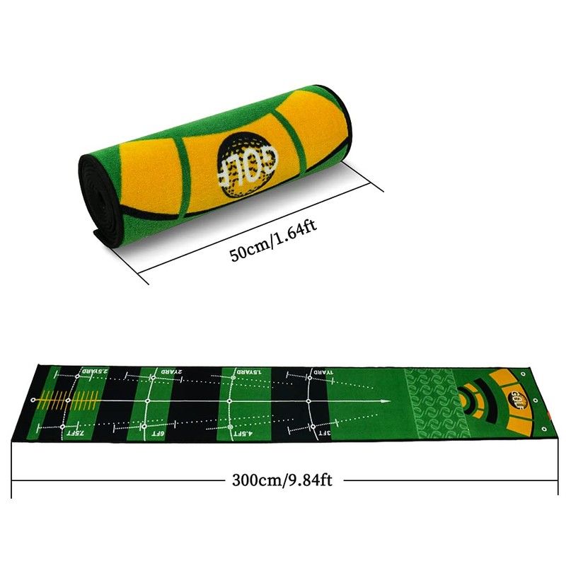 Symbiontia Golf Putting Green Mat 10 ft X 20 in