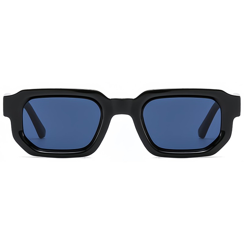 RUNHUIS Vintage Rectangle Sunglasses Women Men Retro Small Square Chunky