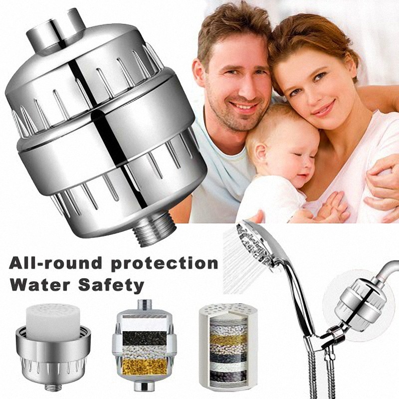 in line Bathroom Shower Filter Bathing Water Purifier Treatment Silt