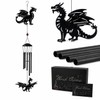 41" Large Dragon Wind Chime with Moving Spring Wings, Windchime