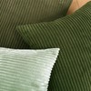 Pack of 2 Moss Green Corduroy Decorative Throw Pillow Covers