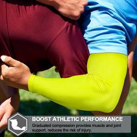 beister Flexibility Compression Arm Sleeves Men Women Plain Colours UV Sun Protection Arm Sleeves UPF 50+ Running Arm Warmers Tattoo Arm Warmers Basketball, Football, Volleyball, Riding, Gaming Arm