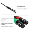 0.3M 24AWG Pure Copper Double Shield 6.35 Female to Dual