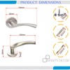 Infinity Decor Twisted Lever Door Handles on Rose - Latch