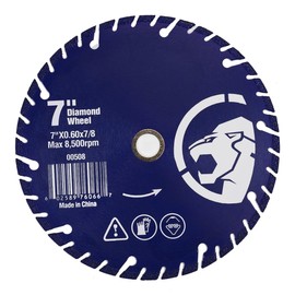 Stark USA 7" Diamond Edge Metal Steel Iron Cut-Off Wheel Abrasive, 7/8" Arbor Ultra Fast Cutting Saw Blade, Blue