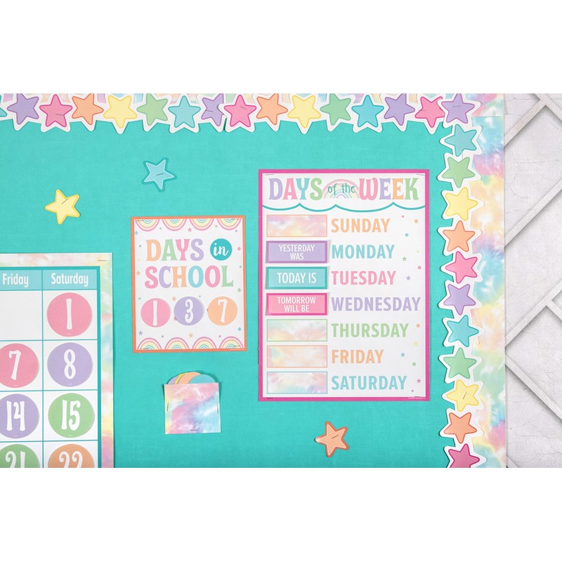 Teacher Created Resources Pastel Pop Stars Die-Cut Border Trim