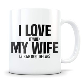Car restore Gift, car restoration gift, car collector, mechanic gift, mechanic mug, car lover gift, car enthusiast gift, I love my wife