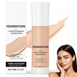 Base de Maquillaje, SPF 50, Base de maquillaje cobertura edificable, Base Semimate, Base Impecable Ligera de larga duración, Para toda piel, Resistente al Agua (Tono de piel medio)