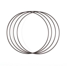 Vaessen Creative Metal Set for Crafts, 4 Pieces, Black, 30 cm or 11.8 in Diameter, 3 mm Thick, Dream Catcher Hoop, Wreath Ring for Macrame Wall Hanging, Crochet, Boho Décor or Wedding Decorations