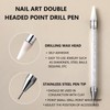 Taoluwin Diamond Nail Art Pen, Double Heads Point Drill, Self-Stick