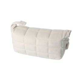 Leadigol Plush Makeup Bag Cosmetic Bag,Checkered Cosmetic Bag,Large Zipper Travel Toiletry Bag Portable Makeup Pouch,Cute Makeup Brushes Storage Bag