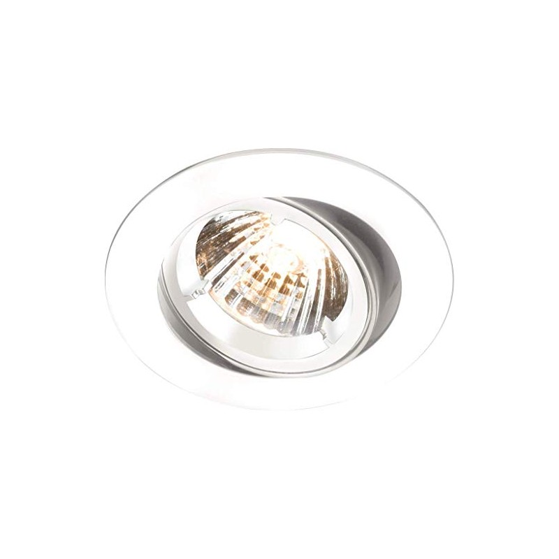 Knightsbridge IP20 230V/12V GU10/MR16 White Recessed Tilt Twist & Lock
