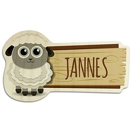 Door Sign/Plaque Names Jannes – Various Designs – Name Badge – Children's Nursery Wooden Hanging Plaque Sign