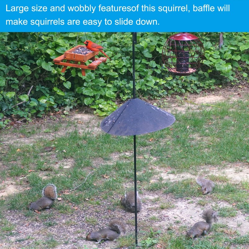 PATIKIL Squirrel Baffle for Bird Feeders Pole 17 inch, 2