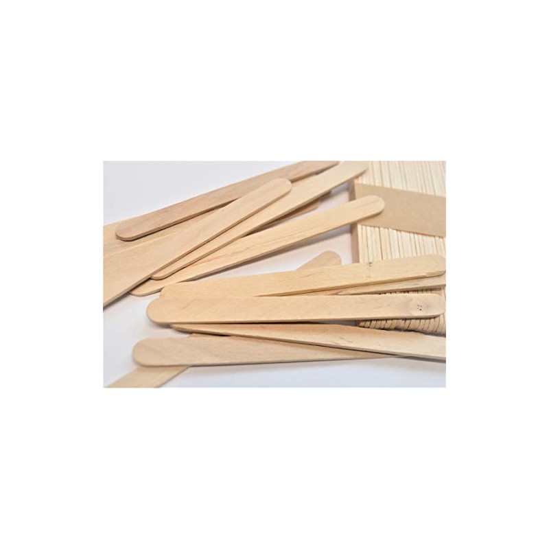 200 Small Natural Wooden Lolly Craft Sticks Normal Ice Cream