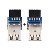 CY 2pcs Dual USB 2.0 Female to 9Pin/10Pin Motherboard Female