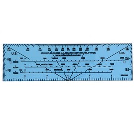 MTT PL - Military-Protractor-11720 made to NSN 6675-00-266-6880 is a pocket sized land navigation map tool including a degrees protractor inches ruler in Yards and Meters.
