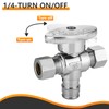 2-PCs HeSun Dual Compression Outlet Angle Stop Valve, 1/2" PEX-A