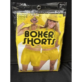 Forum Yellow BOXER SHORTS School Spirit Colors Cheerleader Team Rally Sports