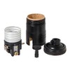 B&P Lamp® 3-Way Heavy Duty, Turned Brass Socket, Satin Black