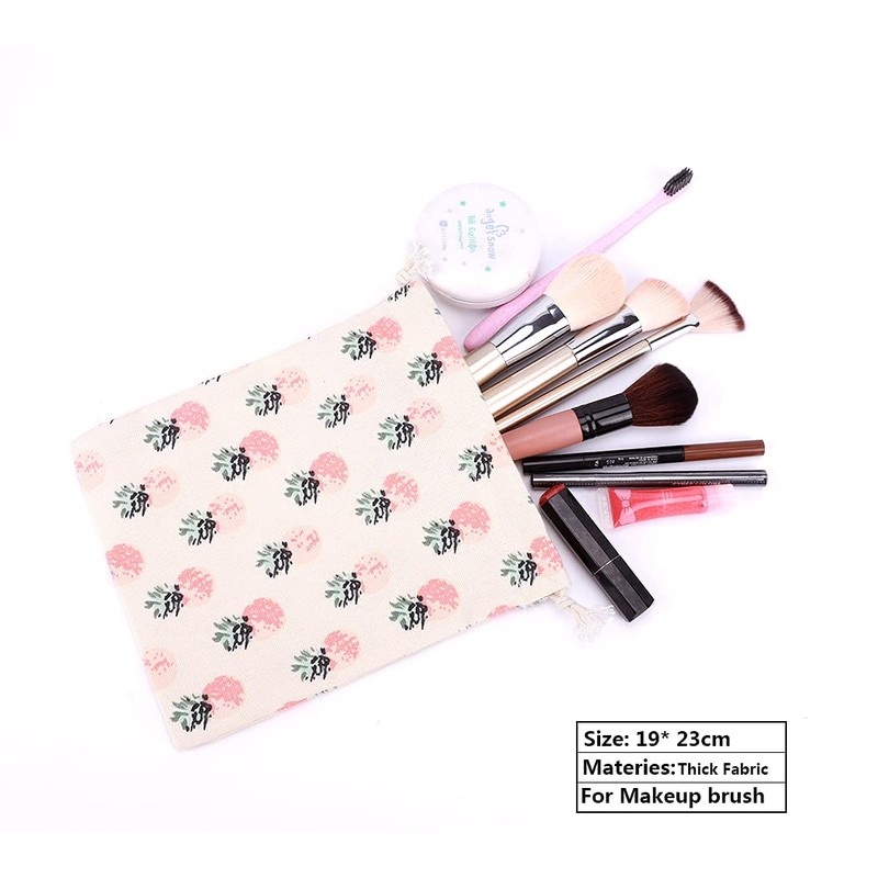 Amoyie 3 pcs Drawstring Storage Bags Set for Cosmetic Travel