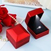 KEISIMI Luxury Ring Box with LED Light, Ring Box for
