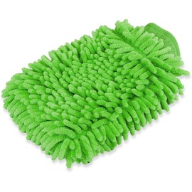 Guantes de Limpieza para el Hogar y Lavado de Auto, Guantes de Microfibra para Quitar el Polvo del Hogar, Limpieza y Pulido más Rápido (Paquete de 2, Verde/Azul)