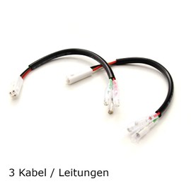 2 x LED Indicator Adapter Cable / Plug with 3 Lines for CRF, CB 500 X, Hornet, CB 500 750 1100, CB125F CB500F CB500X CB600F CB650F CB900F CB1000, CBR125 CB, CB125 R, CB 300R CB 650R, CB 1000R CBR CBF