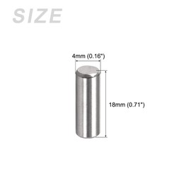 METALLIXITY Dowel Pin (4x18mm) 30Pcs, 304 Stainless Steel Shelf Support Pegs Pin Fastener Elements - for Metal Devices, Furniture Installation, Industrial, DIY