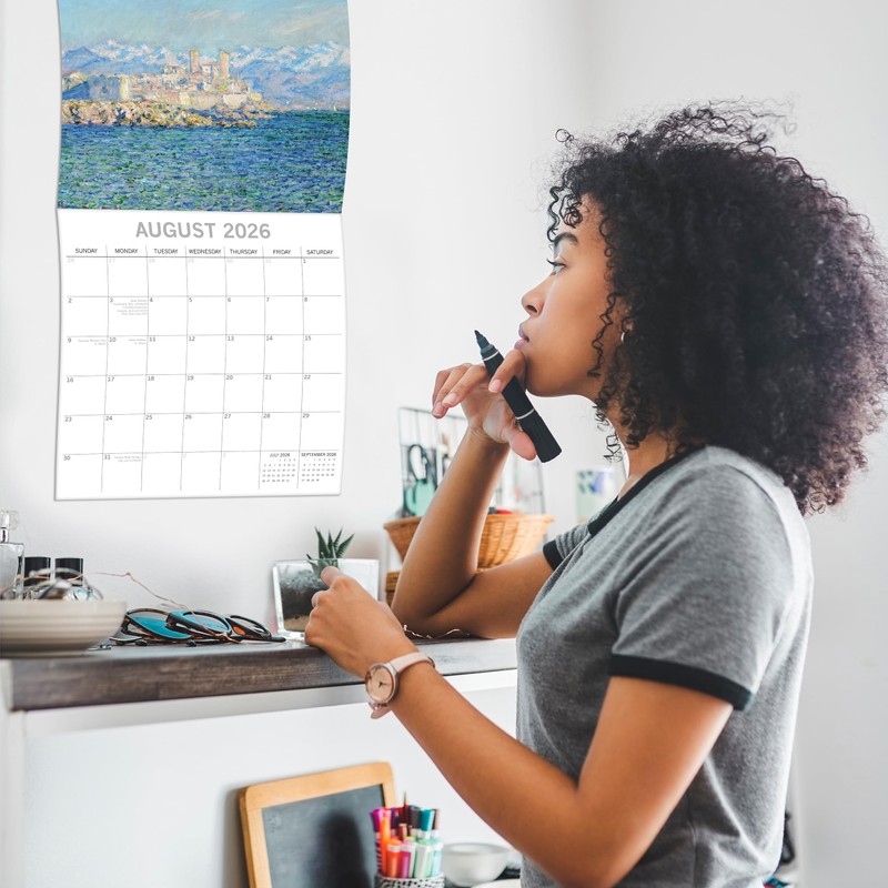 Gifted Stationery Co, Dolphins 2026 Wall Calendar, 12'' X 12'',