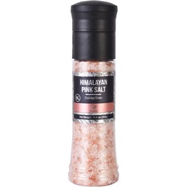 Soeos Salt Grinder Set, Himalayan Pink Salt, Coarse Grain, Salt for Grinder Refill, 13.4 Oz (380g), Refillable Plastic Bottle, Rock Salt, Kosher Salt Set (Pack of 1)