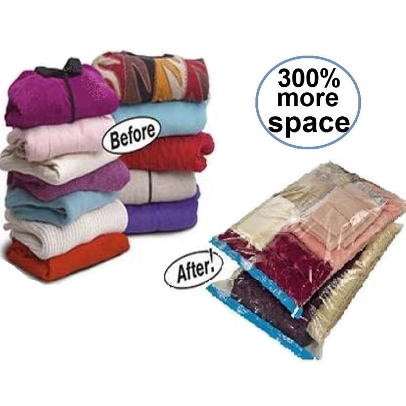 9 PACK LARGE VACUUM SEAL Storage BAGS - SPACE SAVER